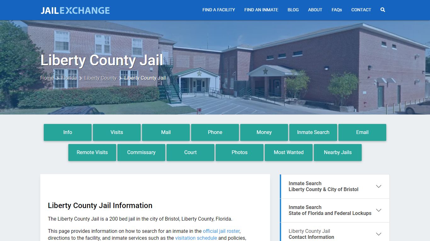 Liberty County Jail, FL Inmate Search, Information